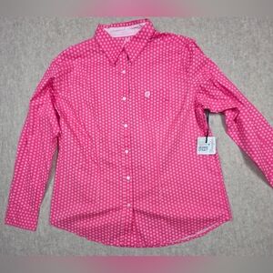 Wrangler Pink Button Down Shirt